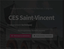 Tablet Screenshot of ces-st-vincent.be